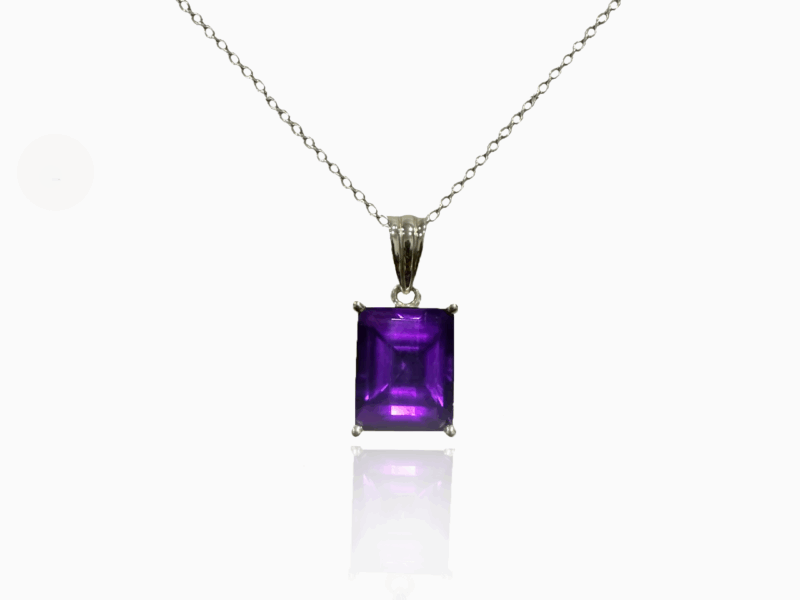 Sterling silver amethyst necklace